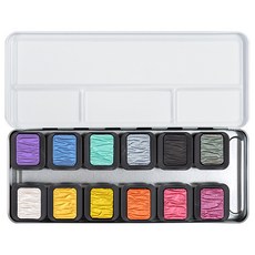 FINE TEC F1200 水彩顏料, 12色, 單一商品