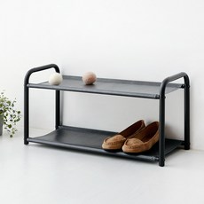 MARKET B MALGO雙層鞋架, 黑色的