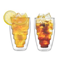 Casamati Scala 大號雙層玻璃果汁杯 400ml, 單色, 2個