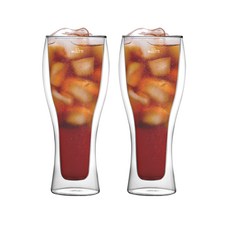 雙層玻璃啤酒杯 480ml, 單色, 2個