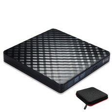 LIMSTAIL USB 3.0 DVD RW外接式ODD黑色燒錄機+收納袋, LM-01BK