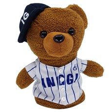 INGGI 棒球新手小熊玩偶 一號木桿高爾夫球桿套, 米色