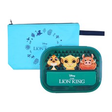 LILFANT 獅子王印花餐具組, 混色, 餐盤+便當袋