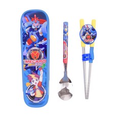 LILFANT 不鏽鋼湯匙學習筷收納袋組, 混色, 湯匙+筷子+收納盒, 1組