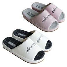 ICON 模壓鞋跟室內拖鞋 2件組, 奶油色 + 粉紅色