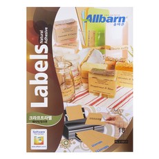 올바른 크라프트라벨 레이저 잉크젯공용 3 x 6 AL318KR, 18칸, 100개