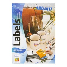 Olbareun 透明防水標籤 雷射專用 2 x 18 AL036CP 100入, 36格, 1個