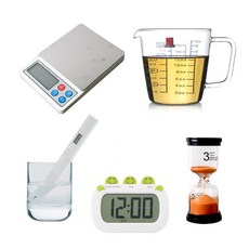 查諾亞秤+量杯+水質計+沙漏隨機送+定時器測量儀套組, 單品, 混色