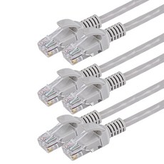 칼론 CAT6 랜선 랜케이블, 그레이, 3개, 2m