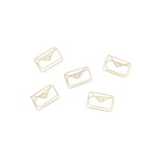 썩유케이 다용도 고정 페이퍼 클립 편지봉투 골드, 5개입, 1개