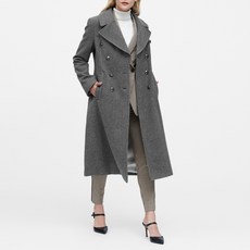 바나나리퍼블릭 여성용 이탈리안 멜턴 롱 코트