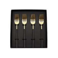 BeloInox Neo 黑金蛋糕叉, 混色, 4個