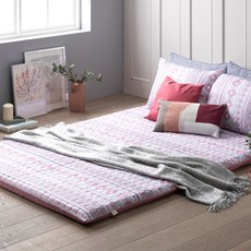 BONNIE LOUISE Noah細纖維絎縫床墊套, 粉色的