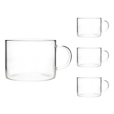 MAKA 耐熱方形玻璃杯 500ml M08, 單色, 4入
