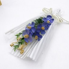 Blüehen 保鮮木花蘆葦棒, 藍色, 1個