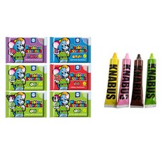 퀼레 크나버 종이과자 + 초코펜 세트, 종이과자 4종 + 2종 랜덤 발송 + 초코펜 4종, 1세트