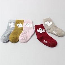 MODE BEBE 兒童款H柔軟貓咪中筒襪5雙組