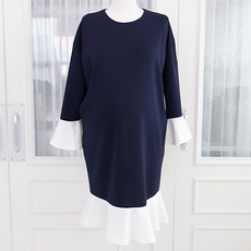 iyaan 孕婦款荷葉邊哺乳連身裙