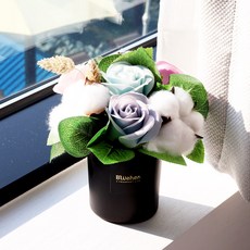 블뤼엔 비누꽃 블랙로즈미니화분, 목화블루, 1개