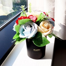 블뤼엔 비누꽃 블랙로즈미니화분, 블루, 1개