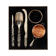 Manpong不鏽鋼豪華4種茶具組 MF-035, 青銅, 1套