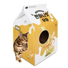 DING DONG PET 貓咪貓抓板 貓咪牛奶屋, 香蕉口味, 1個