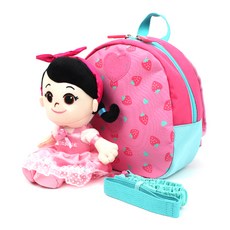 WINGHOUSE 玩偶草莓印花防走失背包 CA0033, 粉色