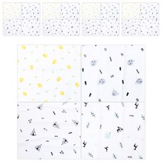 BabyBoom 竹纖維混紗印花手帕組 4款 各5入