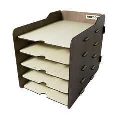 Nareum DIY 文件收納盒 TWD-004, 象牙白, 5格