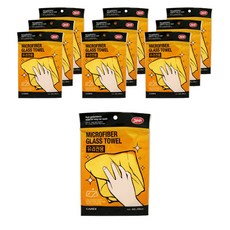 3Bunsecha 玻璃專用毛巾, 10個, 單一顏色