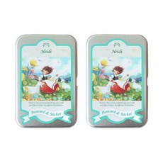 indigo 經典迷你明信片和貼紙, 海蒂, 2套