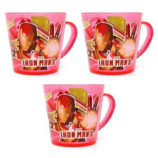 릴팡 마블 아이언맨 편한컵, 혼합 색상, 3개