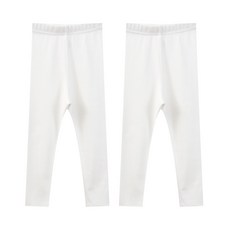 PLAY MALL 孩童素色螺紋內搭長褲 2件組