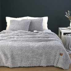 gBEDDING 素色超細纖維絨毛棉被, 灰色