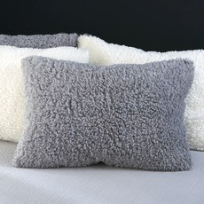 지베딩 마리드 극세사 베개커버 + 베개솜, 그레이, 1개