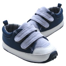 JOY MULTI 孩童魔鬼氈雙帶牛仔布學步鞋