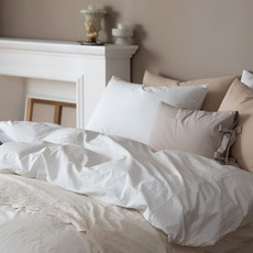 maatila 60支棉素色簡約被套, 白色