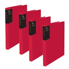 Dream 透明文件夾 20頁 B4, 紅色, 4個