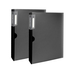 Dream產業 60頁透明文件夾, 黑色, 2個