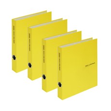 Dream Trevien 紙活頁夾 D 環 3 孔, 黃色, 4入