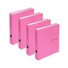 드림산업 트레비엥 합지 바인더 D링 3공, 분홍, 4개