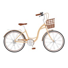 뮤트 7단 시마노 알루미늄 여성용 자전거 샤론플러스 2607, 베이지브라운, 1개