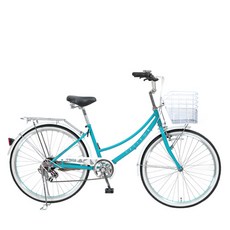 뮤트 7단 그립시프터 여성용 자전거 샤프란 2607, 피콕블루화이트, 1개