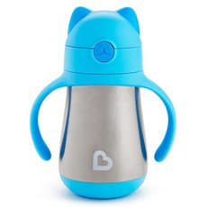 munchkin 雙手把吸管杯 236ml, 藍色, 1入