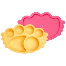 유이앤루이 코코넛 천사식판 세트, 바나나옐로우, 천사식판 + 플레이트, 1개