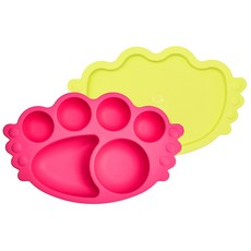 유이앤루이 코코넛 천사식판 세트, 베리핑크, 천사식판 + 플레이트, 1개