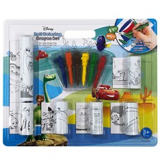 Baby Plus 迪士尼捲紙貼紙蠟筆套組 Dino Car 3 Dory, 混色