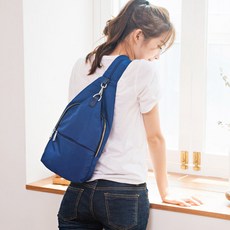 Lulubag 女用 Tio 單肩包 + 鑰匙圈, 藍色