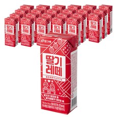 빙그레 딸기레떼 우유, 200ml, 24개
