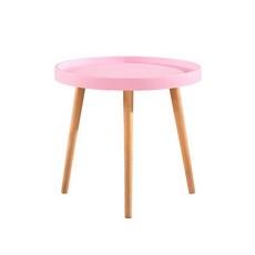 신원 비타 원형 트레이 사이드테이블, 핑크